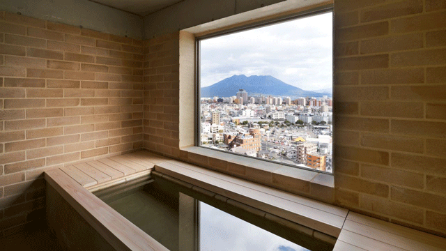 眺望を楽しめる浴室の事例写真